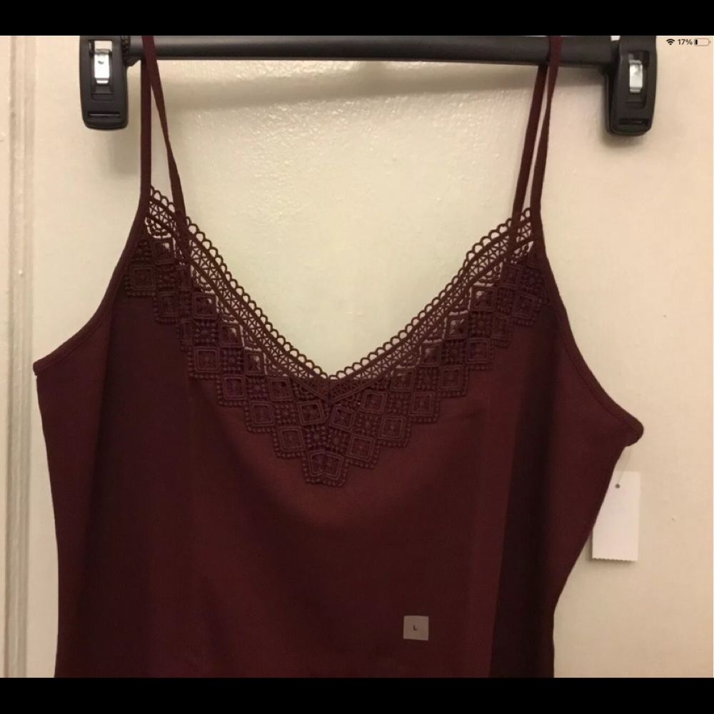 LOFT Floral Lace Trim Spaghetti Strap Cami - Picture 3 of 3